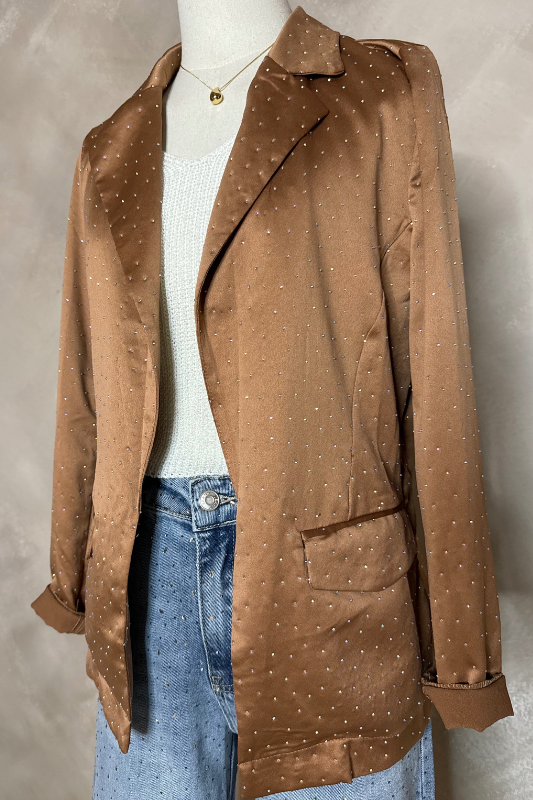 Mocha Satin Blazer