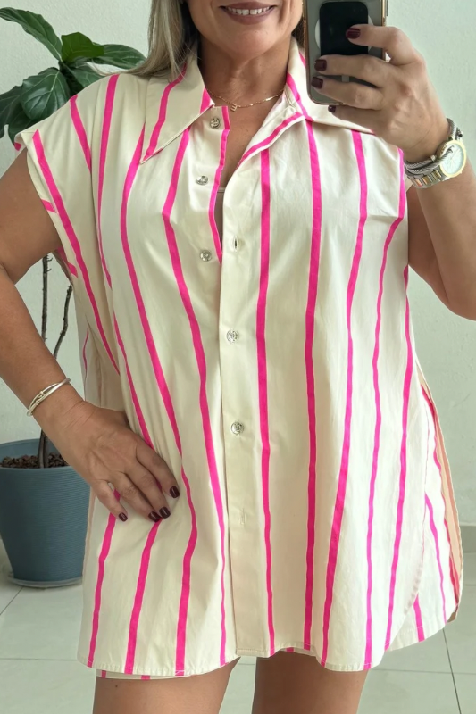 Tan/Pink Striped Set