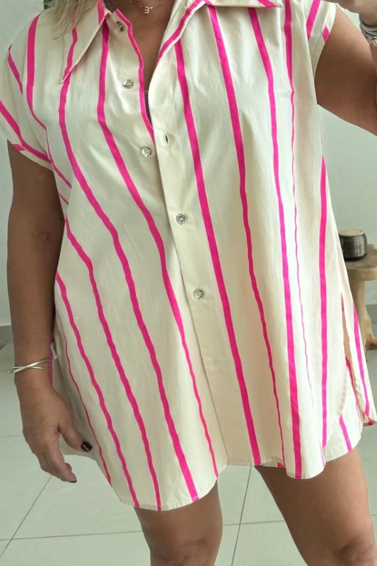 Tan/Pink Striped Set