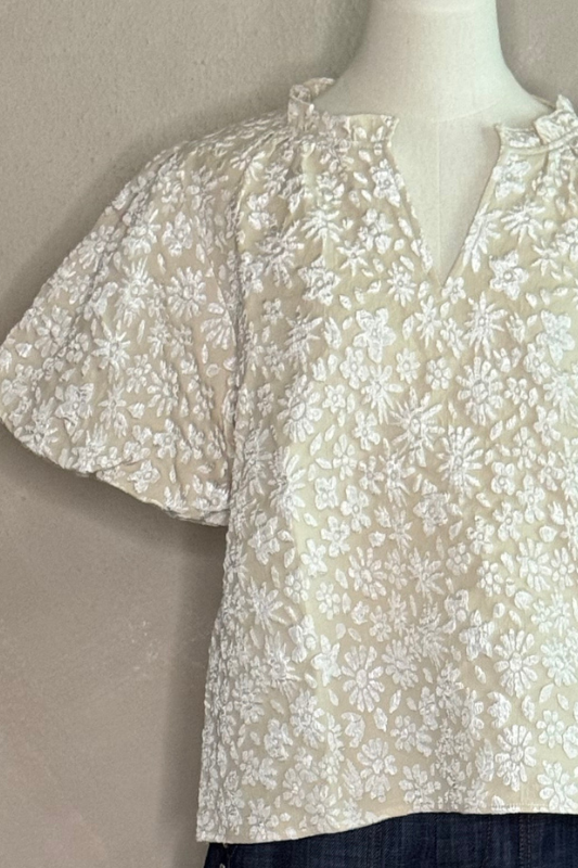 Mini Beige Flowers Top