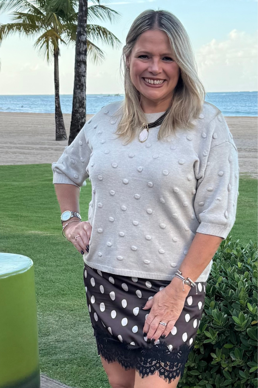 Mini Lace Polkadots Skirt