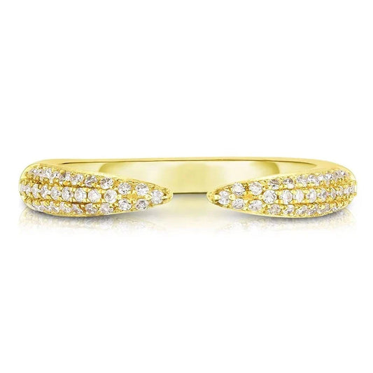 Pave Cuff Ring 1980 Jewelry