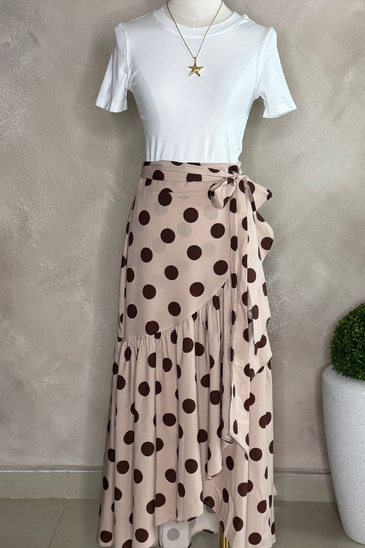 Polka dots Wrap Around Skirt