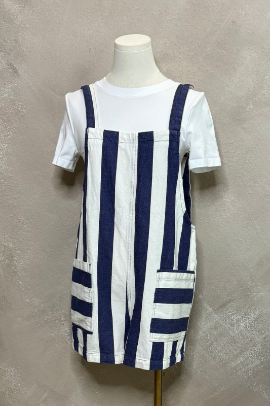 Denim Striped Romper