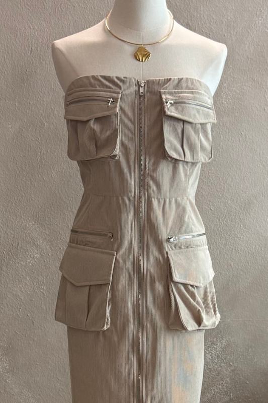 Strapless Corduroy