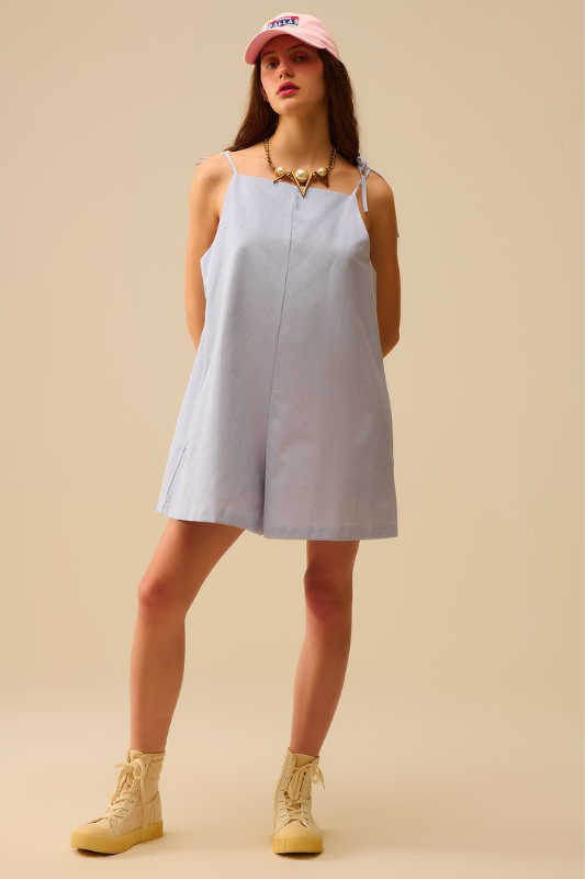 Striped Blue Romper