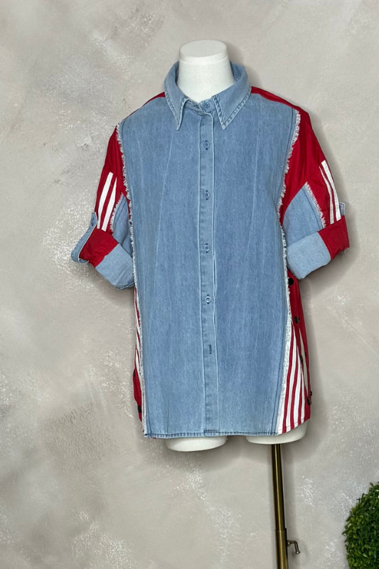 Redline Denim Top