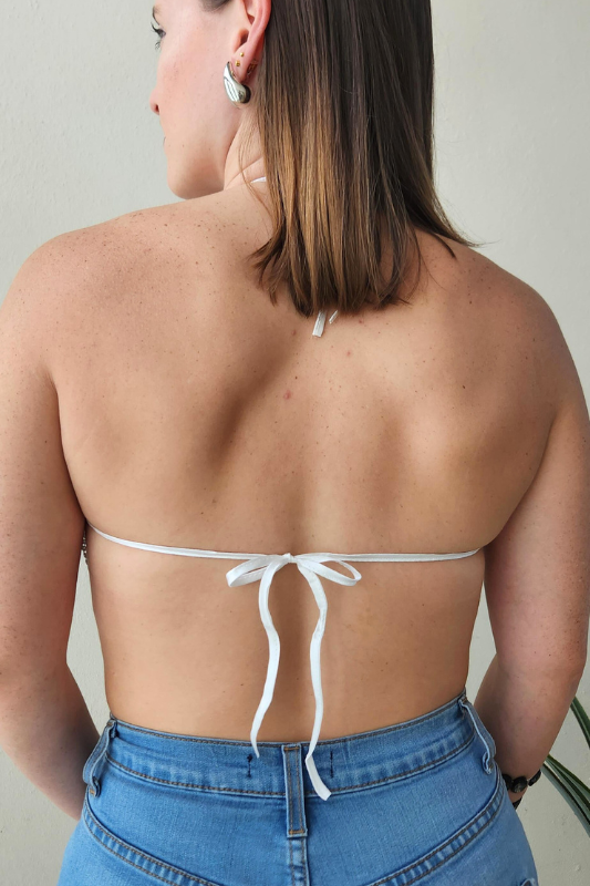 Franche Metallic Halter Top