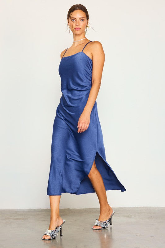 Blue Sofia Midi Dress