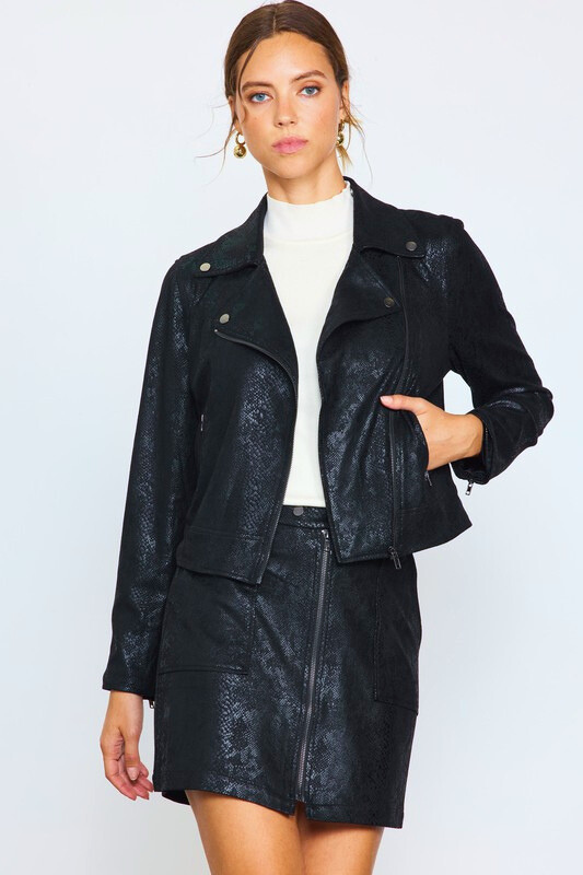 OWL Black  Jacket Suede