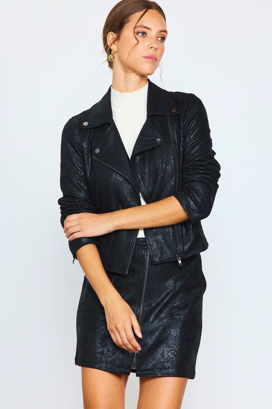 OWL Black  Jacket Suede