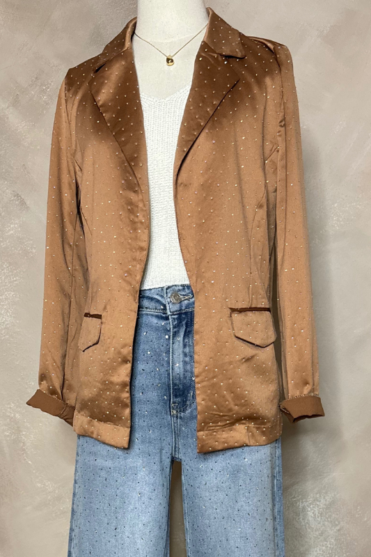 Mocha Satin Blazer