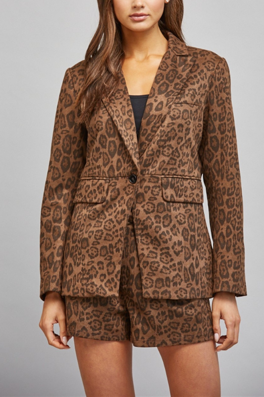 Animal Print Blazer