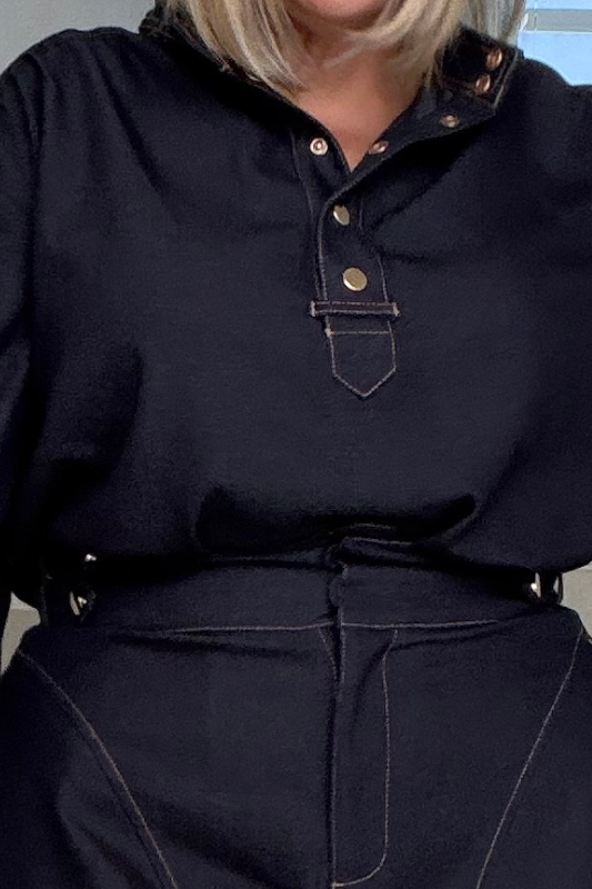 Denim Top Mini Skirt