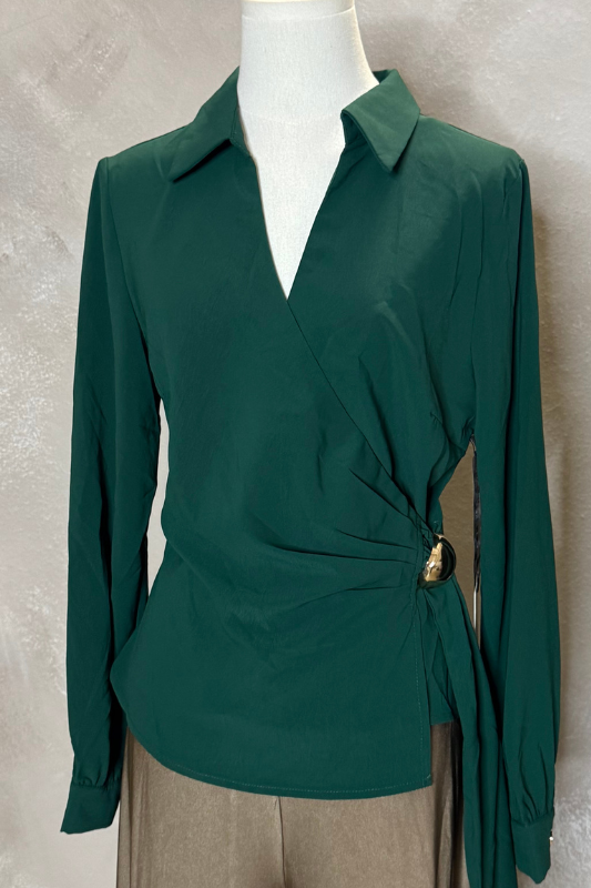 Gold Applique Wrap Top