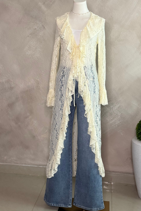 Lace Ruffle Top