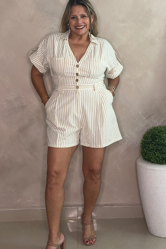 Lulu Striped Romper