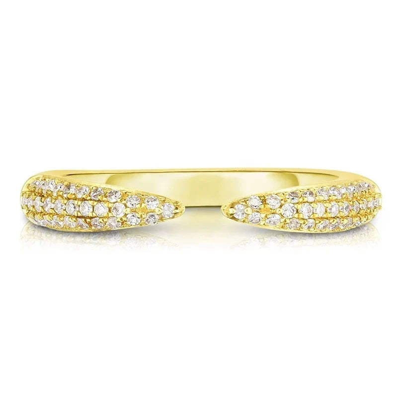 Pave Cuff Ring 1980 Jewelry