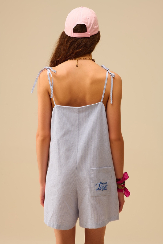 Striped Blue Romper