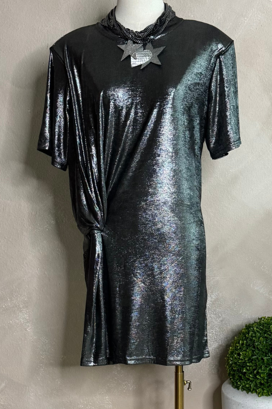 Metallic Foil Dress