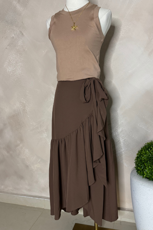 Chocolate Wrap Around Skirt